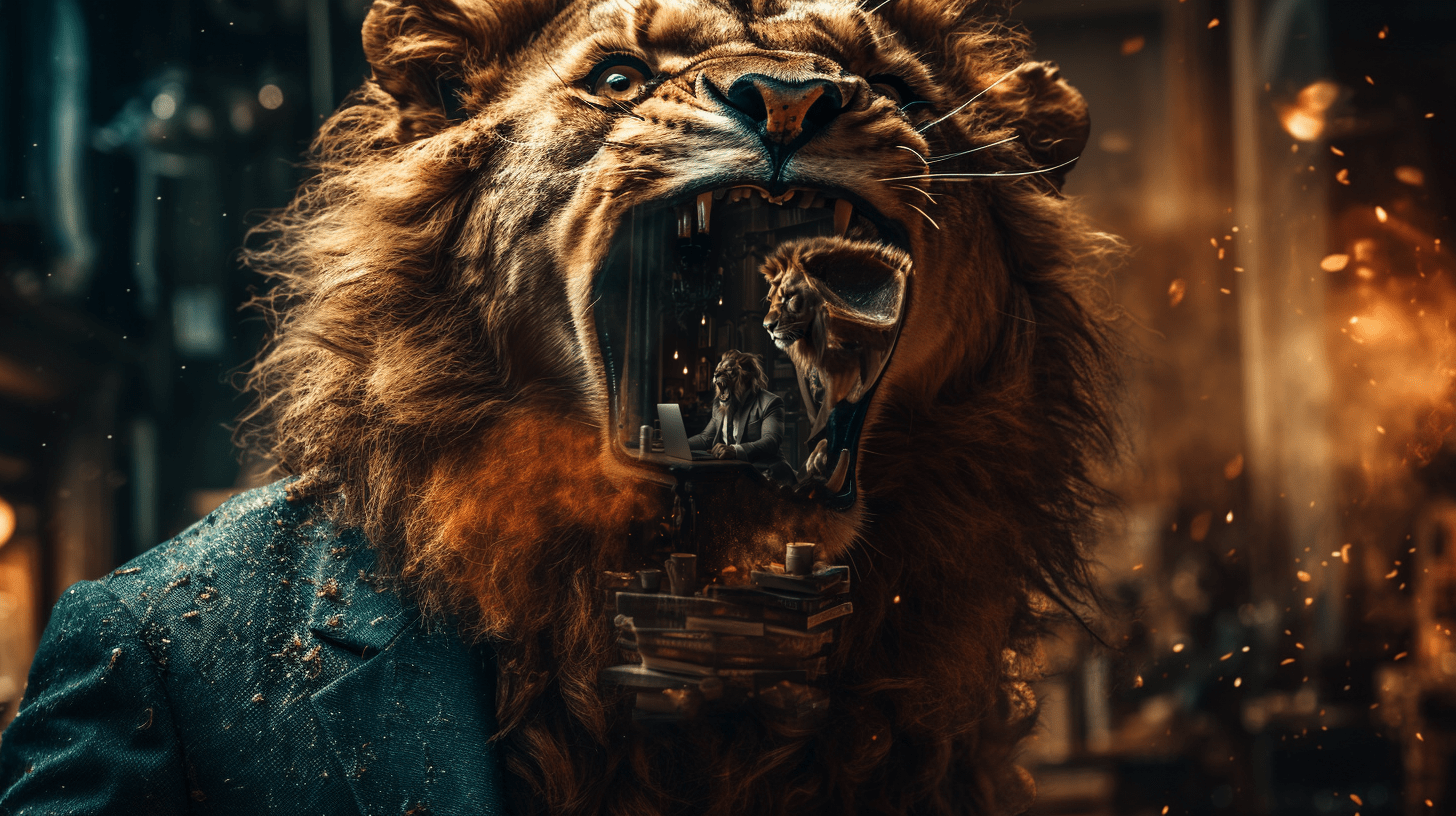 Sarameir A Roaring Lion In A Technological Atmosphere Looks Sma 502c9428 0ffc 4775 937f Fe51962731ca